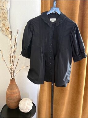 New Birds of Paradise Black shirt Womens Large